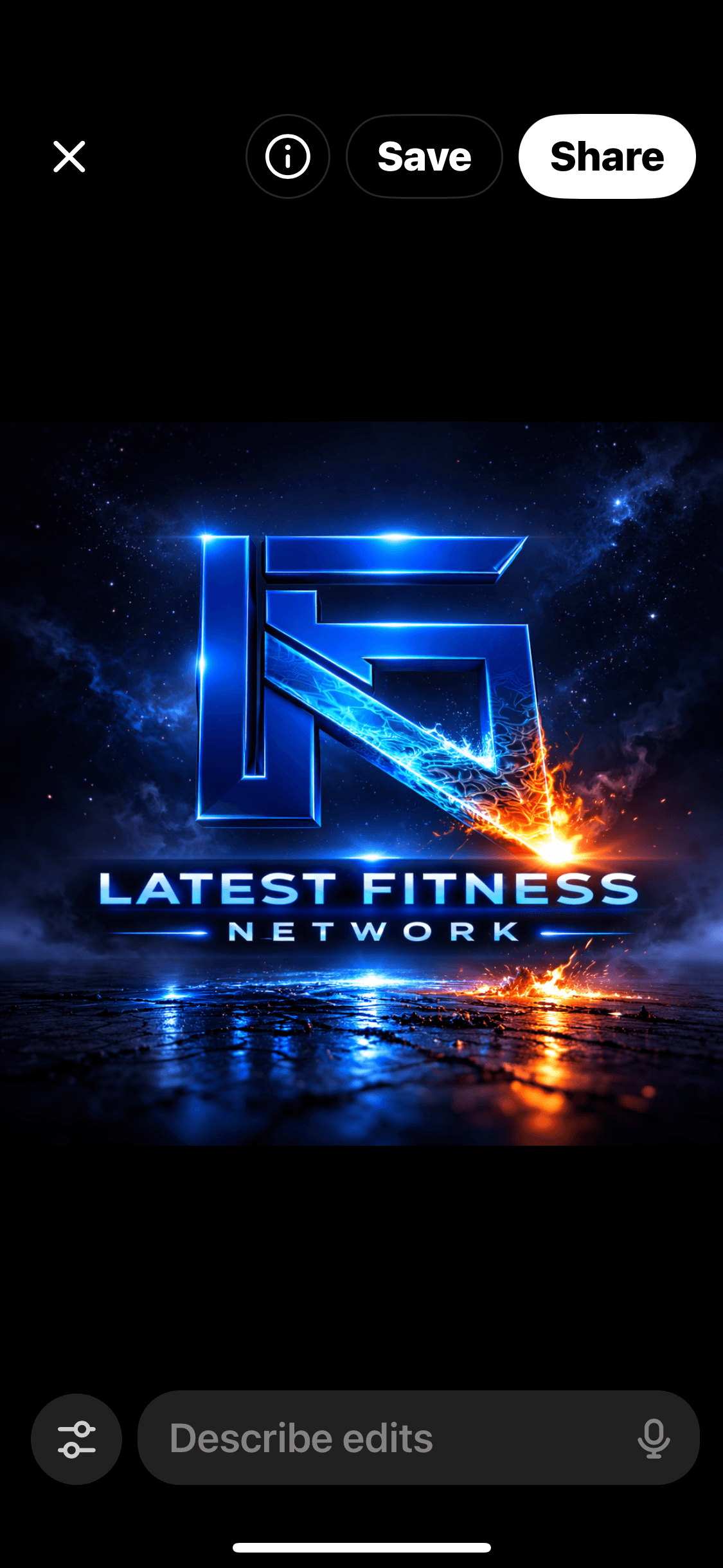 Latest Fitness Network — LFN neon logo