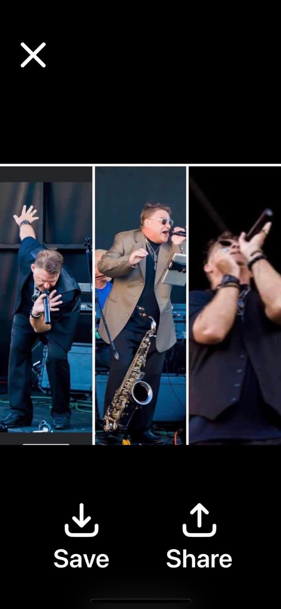 JC Grigg with Pieces of 8 live concert performance collage