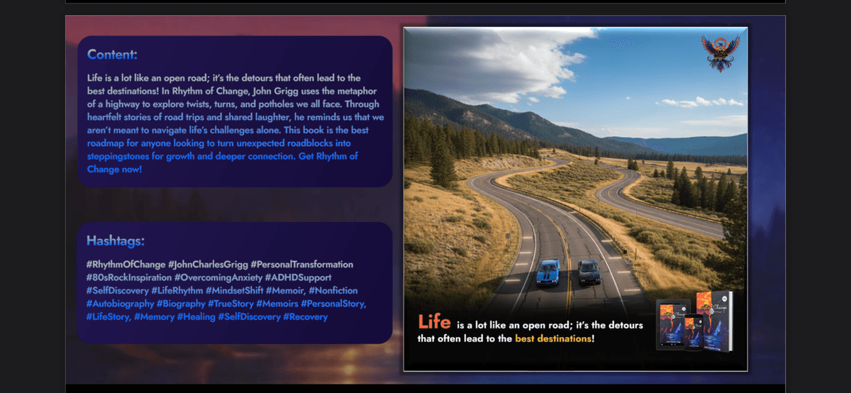 Mountain highway with winding road — Life is like an open road by JC Grigg