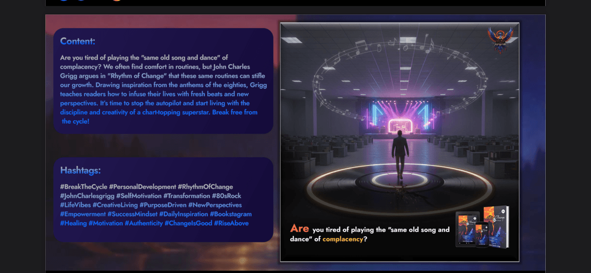 Futuristic stage with performer — Are you tired of the same old song and dance by JC Grigg